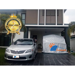 โรงจอดรถสำเร็จรูป เต็นท์จอดรถพับได้ CARSBRELLA  รุ่น EASY สำหรับรถยนต์ที่มีขนาดเล็ก ผ้า คูนิล่อน,UV หนา 0.5 mm