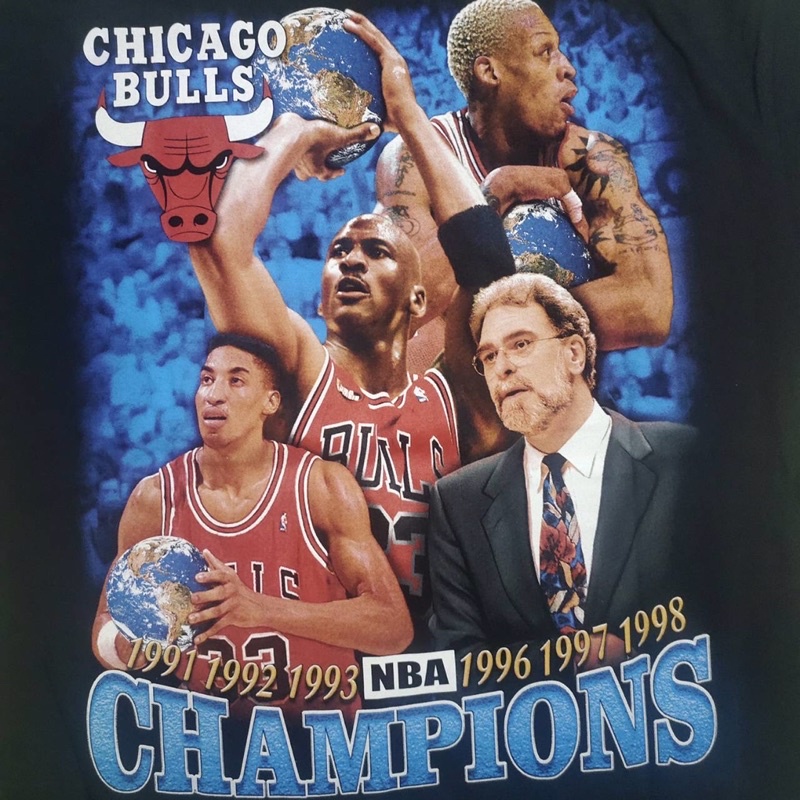 เสื้อยืดโอเวอร์ไซส์เสื้อยืด-chicago-bulls-champions-basketball-เสื้อ-chicago-bulls-basketball-เสื้อยืดไซส์ยุโรปs-3xl