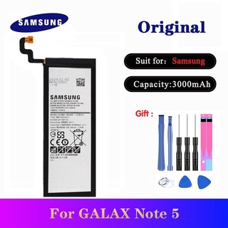 แบตเตอรี่ แท้ Samsung Galaxy Note 5 N9200 EB-BN920ABE 3000mAh พร้อมชุดถอด+แผ่นกาวติดแบต