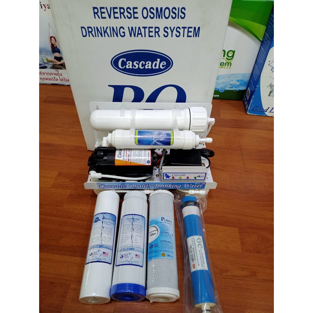 เครื่องกรองน้ำดื่ม-ro-5ขั้นตอน-cascade-กรองระเอียดถึง-0-0001ไมครอน-เครื่องกรองน้ำ-ไส้กรองน้ำ-ที่สอาดที่สุด-เครื่องกรองดี