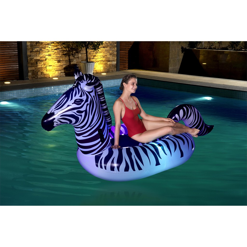 สินค้าพร้อมส่ง-แพม้าลาย-แพแฟนซี-แพยาง-แพแฟนซีลายม้าลาย-แพเป็ด-bestway-zebra-float-pool-float-inflatable-2-54m-x-1-42m