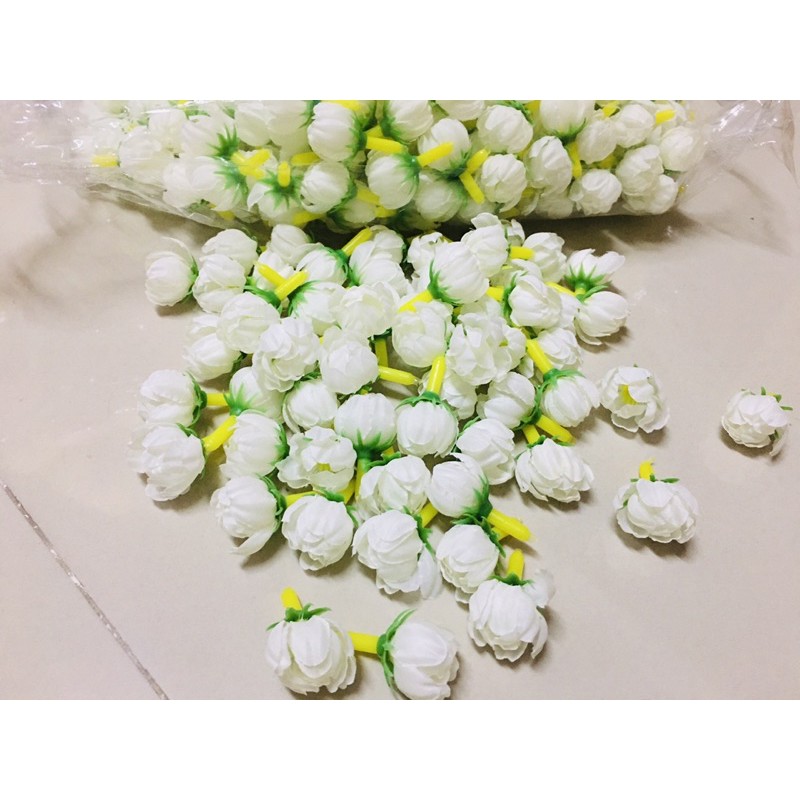 ดอกมะลิแย้มสีขาว-ดอกมะลิตูมสีขาว-ดอกมะลิ50ดอก39บาท