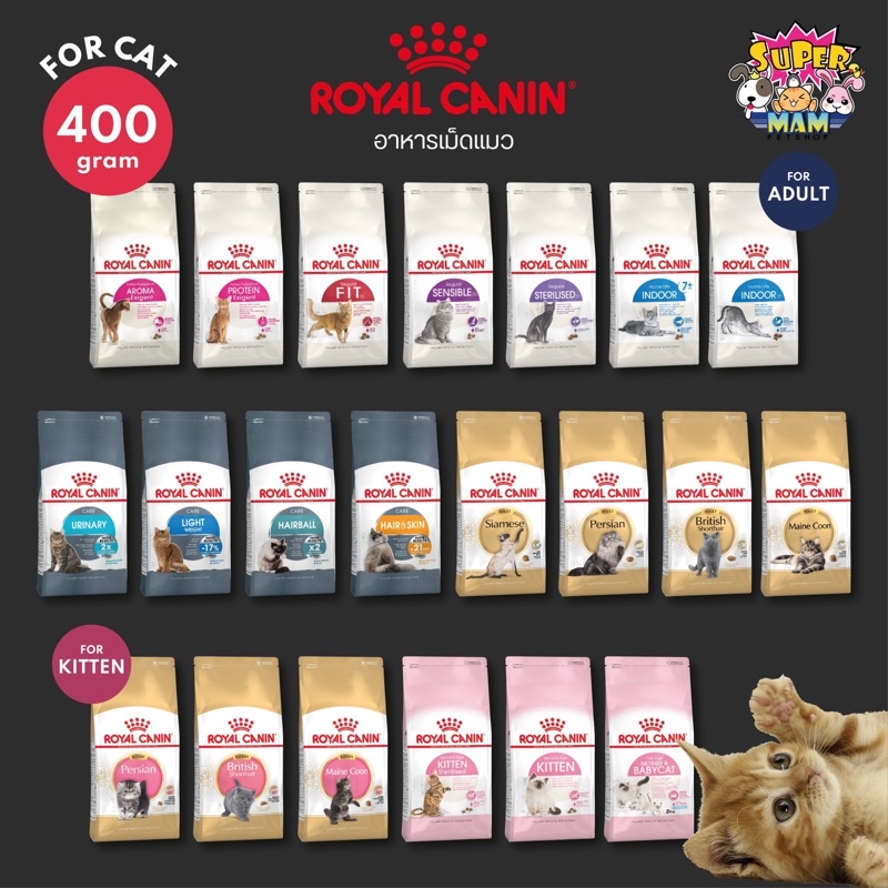 ภาพหน้าปกสินค้าพร้อมส่ง Royal Canin โรยัลคานิน อาหารเม็ดแมว ครบทุกสูตร ขนาด 400 กรัม จากร้าน starpetshop1 บน Shopee