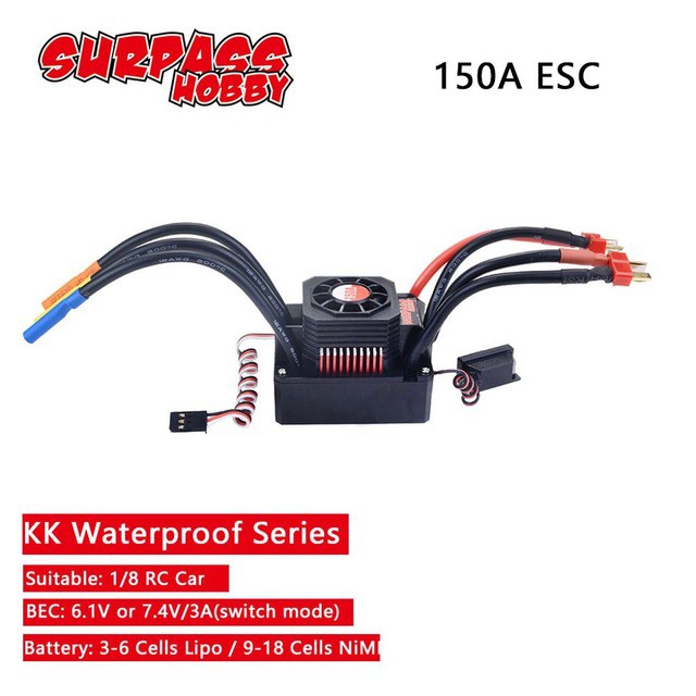Regolatore Di Velocità SURPASSHOBBY Waterproof - 25A 35A 45A 60A 80A 120A 150A Per Auto RC