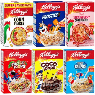 ภาพขนาดย่อของภาพหน้าปกสินค้าKelloggs เคลล็อกส์ คอร์นเฟลกส์ อาหารเช้า ซีเรียล แผ่นข้าวโพดอบกรอบ Corn Flakes คอนเฟลก ฟรูตลูปส์ ฟรอสตี้ โกโก้ลูปส์ จากร้าน tokyosweet บน Shopee