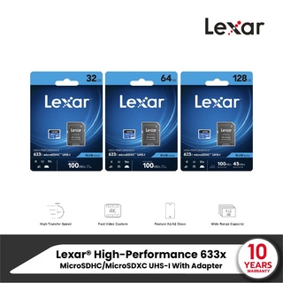 ภาพหน้าปกสินค้าLexar® High-Performance 633x microSDHC™/microSDXC™ UHS-I Card BLUE Series (ไมโครเอสดีการ์ด) ที่เกี่ยวข้อง