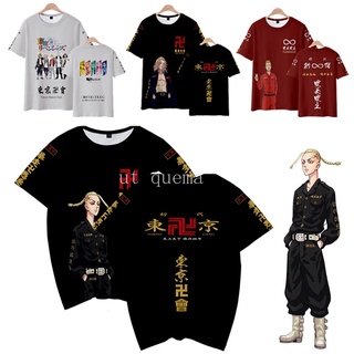 Hot ญี่ปุ่นอะนิเมะใหม่ Tokyo Revengers Tee เสื้อผู้ชายผู้หญิง Sano Manjiro Mikey Ryuguji Ken Draken T เสื้อ 3D พิมพ์เสื้