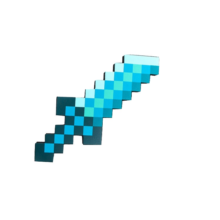 Minecraft โมเดลฟิกเกอร์โฟม Eva รูปเกม Pickaxe Hamaxe ประดับเพชร ของเล่น ...