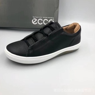 Ecco Special Offer Clearance Aibu รองเท้าผ้าใบลําลอง หนังวัวแท้ ทนต่อการเสียดสี สําหรับผู้ชาย431004