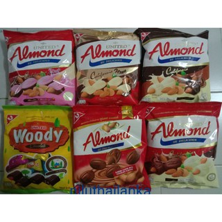 รูปภาพขนาดย่อของยูไนเต็ด อัลมอนด์เคลือบ รสไวท์ ช็อกโกแลต Almond united with chocolate flavor with white chocolate flavorลองเช็คราคา