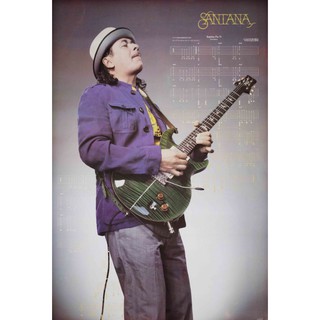โปสเตอร์ Santana ซันตานา วง ดนตรี รูปภาพ ติดผนัง สวยๆ poster 34.5 x 23.5 นิ้ว (88 x 60 ซม.โดยประมาณ)