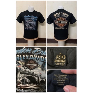 Cool69 เสื้อยืดเท่ๆ สไตล์เกาหลี (Harley-Davidson) 3D EMBLEM