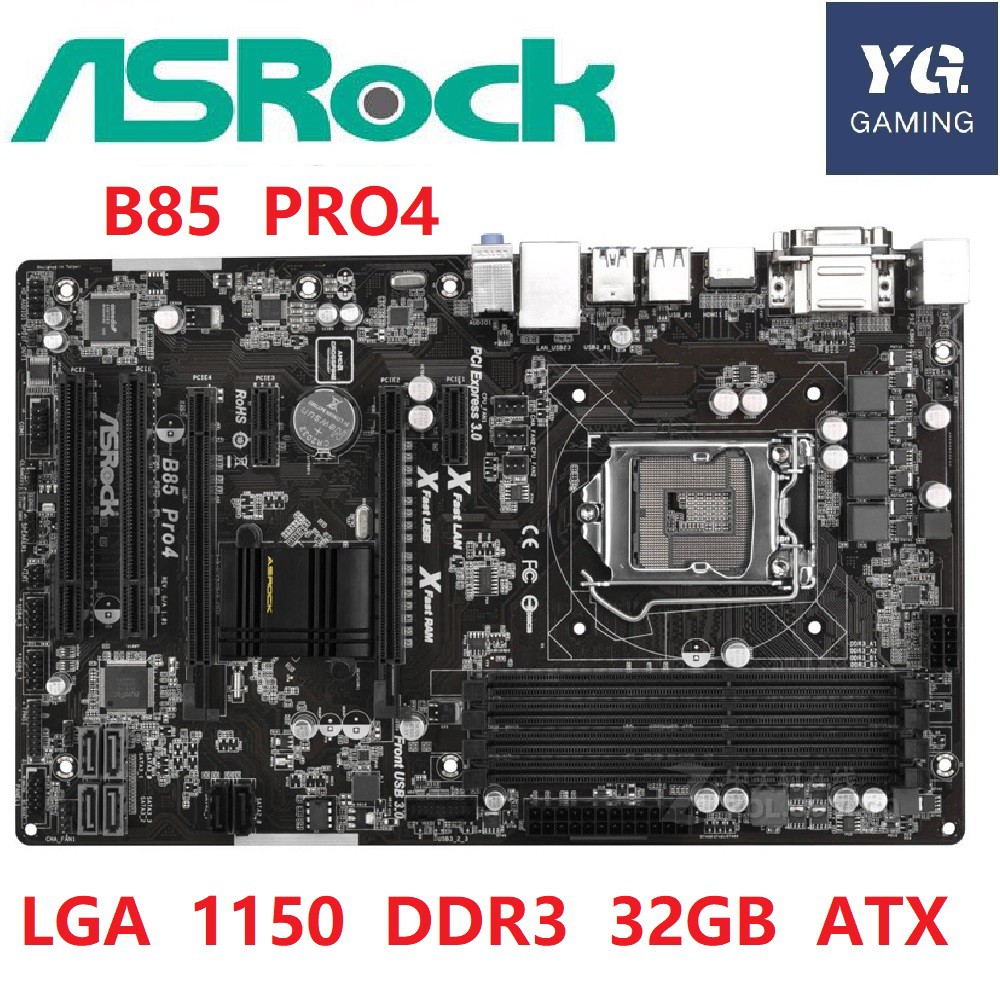 ภาพหน้าปกสินค้าAsrock B85 PRO4 เมนบอร์ดเกมมิ่งประสิทธิภาพสูง