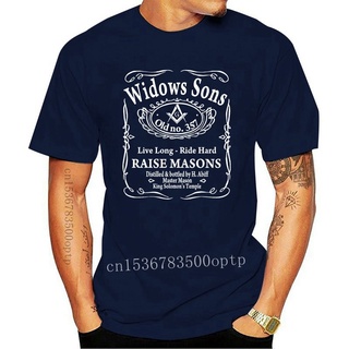 เสื้อยืดโอเวอร์ไซส์เสื้อยืด ลาย Masonic Mason Widows Sons สําหรับผู้ชาย หุ่นยนต์ Abiff Shriner Scottish RiteS-3XL