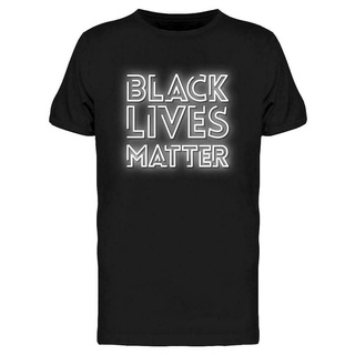 เสื้อยืดผ้าฝ้ายพิมพ์ลายคลาสสิก เสื้อยืด พิมพ์ลาย Lives Matter Neon Signs สีดํา สไตล์คลาสสิก ไม่ซ้ําใคร สําหรับผู้ชาย 114