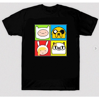 เสื้อยืดแขนสั้น คอกลม ผ้าฝ้ายแท้ พิมพ์ลายการ์ตูน Adventure Time Adventure Time Adventure Time Adventure Time Adventuren