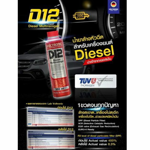 ส่งฟรี-voltronic-d12-สารทำความสะอาดระบบเชื้อเพลิง-ระบบไอเสีย-กำจัดเขม่าเชื้อเพลิง-diesel-fuel-system-amp-dpf-cleaner
