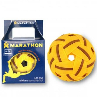 สินค้า Marathon(มาราธอน)ลูกตะกร้อ Marathon MT908 รหัส 101695 ตะกร้อแข่งขันนานาชาติชาย มาตรฐานตะกร้อโลก