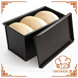 สินค้า 🔥พร้อมส่งจากไทย🔥CHEFMADE พิมพ์ขนมปัง กล่องเรียบ ขนาด 450 กรัม bread mold toast box WK92072