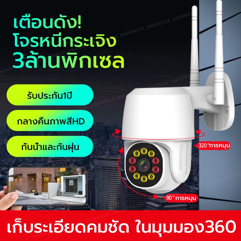 ภาพหน้าปกสินค้าIPM-Outdoor IP Camera 3ล้านพิกเซล กล้องวงจรปิด กลางคืนภาพสีHD กล้องกล้องรักษาความปลอดภัย กันน้ำ กันแดด จากร้าน jx_bangkok บน Shopee