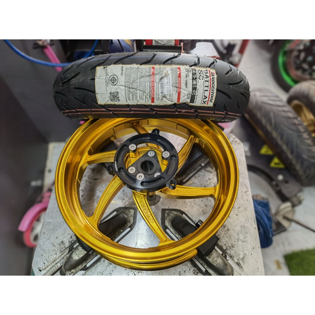 ยางนอก (Bridgestone) Battlax SC สำหรับ XMAX 300 XMAX350 Tubeless บริจสโ ...
