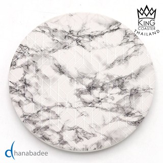 King Coaster จานรองแก้วดูดน้ำ MARBLE 01 (D10020) เซรามิก ธนบดีเซรามิค