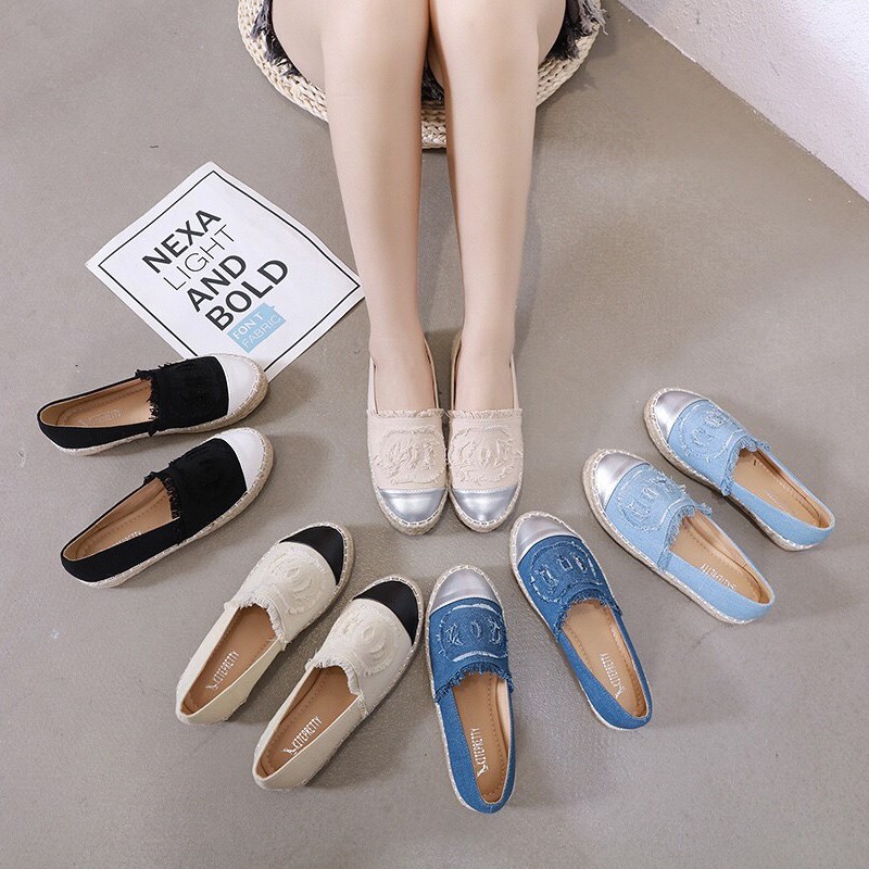 ภาพหน้าปกสินค้ารองเท้าทรงสวม Espadrilles cavas K8990 (ใหญ่กว่าปกติ ลด1ไซส์) จากร้าน surampa26 บน Shopee