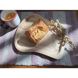 Bread tray 🥐 size 6x8 ถาดไม้ จานไม้ยางพารา ทรงขนมปัง ขนาด 6x8 นิ้ว