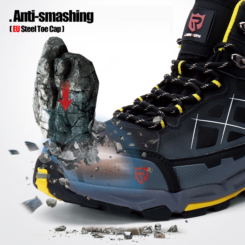 ภาพหน้าปกสินค้าLARNMERN READY STOCK JAKARTA COD Mens Steel Toe Work Safety Shoes น้ำหนักเบา Breathable Anti-Smashing Anti-puncture Anti จากร้าน ewwtw2vvtt บน Shopee