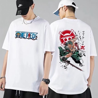 เสื้อยืด พิมพ์ลายอนิเมะ One Piece ยอดนิยม แนวสตรีท แฟชั่นสําหรับผู้ชาย