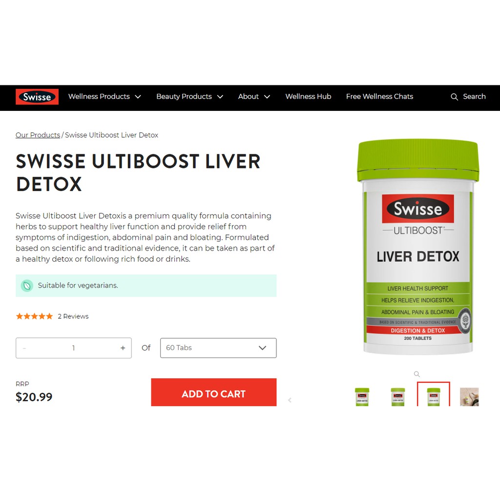 swisse-ultiboost-liver-detox-200-tablets-ดีทอกซ์ตับ-ขจัดสารพิษ-ลดอาการบวมน้ำ