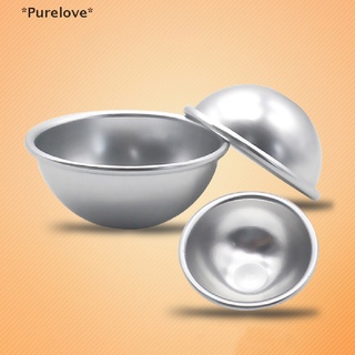 Purelove 5 ชิ้น บอลอลูมิเนียม ครึ่งวงกลม ทรงกลม บาธบอมบ์ เค้ก กระทะ แม่พิมพ์อบขนม แม่พิมพ์