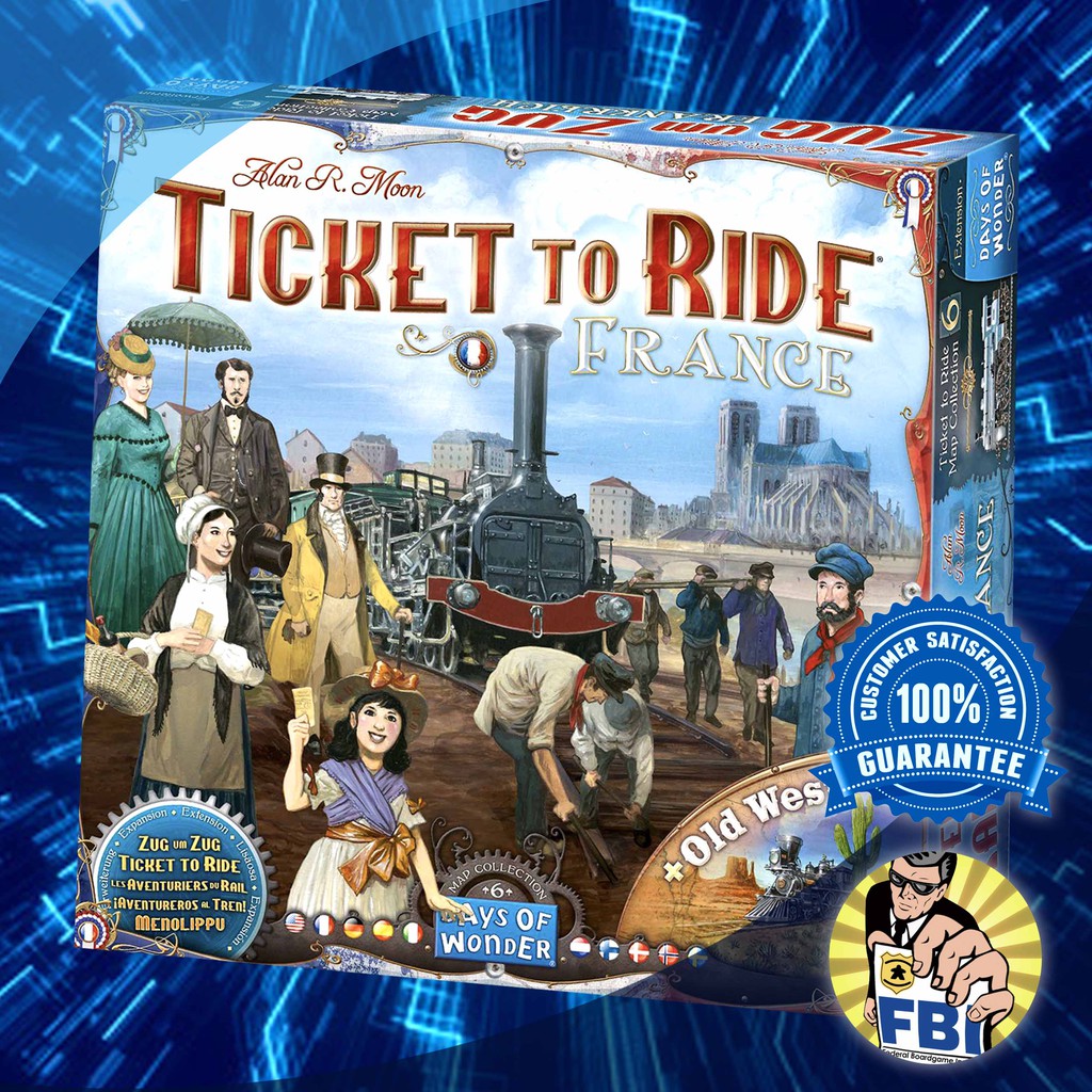 ticket-to-ride-france-old-west-map-6-boardgame-พร้อมซอง-ของแท้พร้อมส่ง