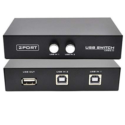ภาพหน้าปกสินค้า2 Ports USB 2.0 Sharing Switch Switcher Adapter Box For PC Scanner Printer New จากร้าน tmy.shop บน Shopee