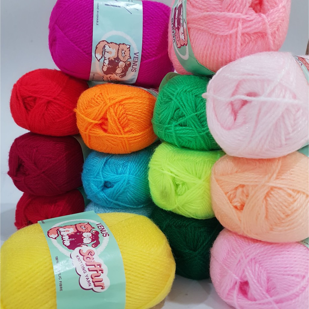 ไหมฟูวีนัส-ไหมพรมวีนัส-ไหมฟู-ไหมวีนัส-venus-soffur-knitting-yarn-diy-ถักตุ๊กตา-ถักกล่องกระดาษทิชชู่-ถักดอกไม้-ราคาพิเศษ