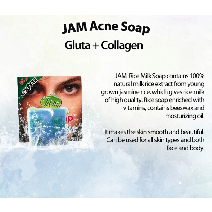 ⚡FLASH SALE⚡♡พร้อมส่ง JAM Acne Soap Sabun Jerawat 65g 100ORIGINAL