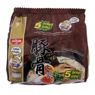 นิสชินบะหมี่กึ่งสำเร็จรูปรสทงคตสึราเมน 60กรัม แพค 5 Nissin Instant Noodles Tonkotsu Ramen Flavour 60g. Pack 5