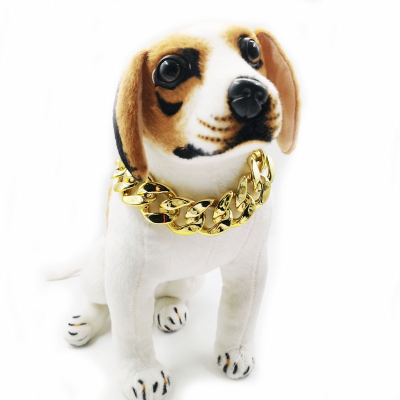 ภาพหน้าปกสินค้าปลอกคอพลาสติก แบบหนาพิเศษ ขนาดใหญ่ สีทอง สไตล์ฮิปฮอป สําหรับสัตว์เลี้ยง สุนัข จากร้าน aremabibi2.th บน Shopee