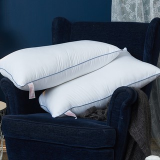 【บลูไดมอนด์】White Brushed Pillow Pillow Pillow Super Soft Fluffy Feather Fabric Pillow Interior Embossed Single Pillow C