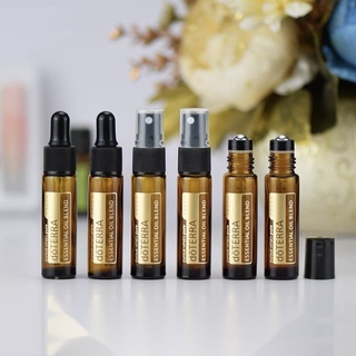 Doterra ขวดสเปรย์น้ํามันหอมระเหย สีน้ําตาล ขนาด 10 มล. สําหรับ Doteri 6 ชิ้น