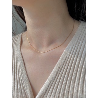 สร้อย ลูกปัด A.piece สร้อยเงินแท้  [all silver 925] plain necklace