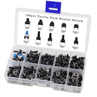 ภาพขนาดย่อของสินค้า10 kinds Values 180PCS Tactile Push Button Switch micro-trigger Mini Momentary T