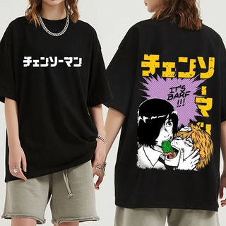 Daily-T T-shirt  เสื้อยืดแขนสั้นลําลอง ผ้าฝ้าย พิมพ์ลายอนิเมะ Chainsaw Man Himeno Denji สไตล์โกธิค สําหรับผู้ชายS-5XL