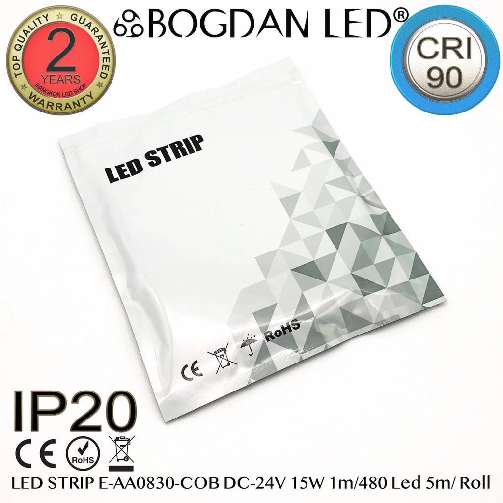 led-strip-e-aa0830-cob-5000k-dc-24v-15w-1m-ip20-ยี่ห้อbogdan-led-แอลอีดีไฟเส้นสำหรับตกแต่ง-2400led-5m-75w-5m-grade-a