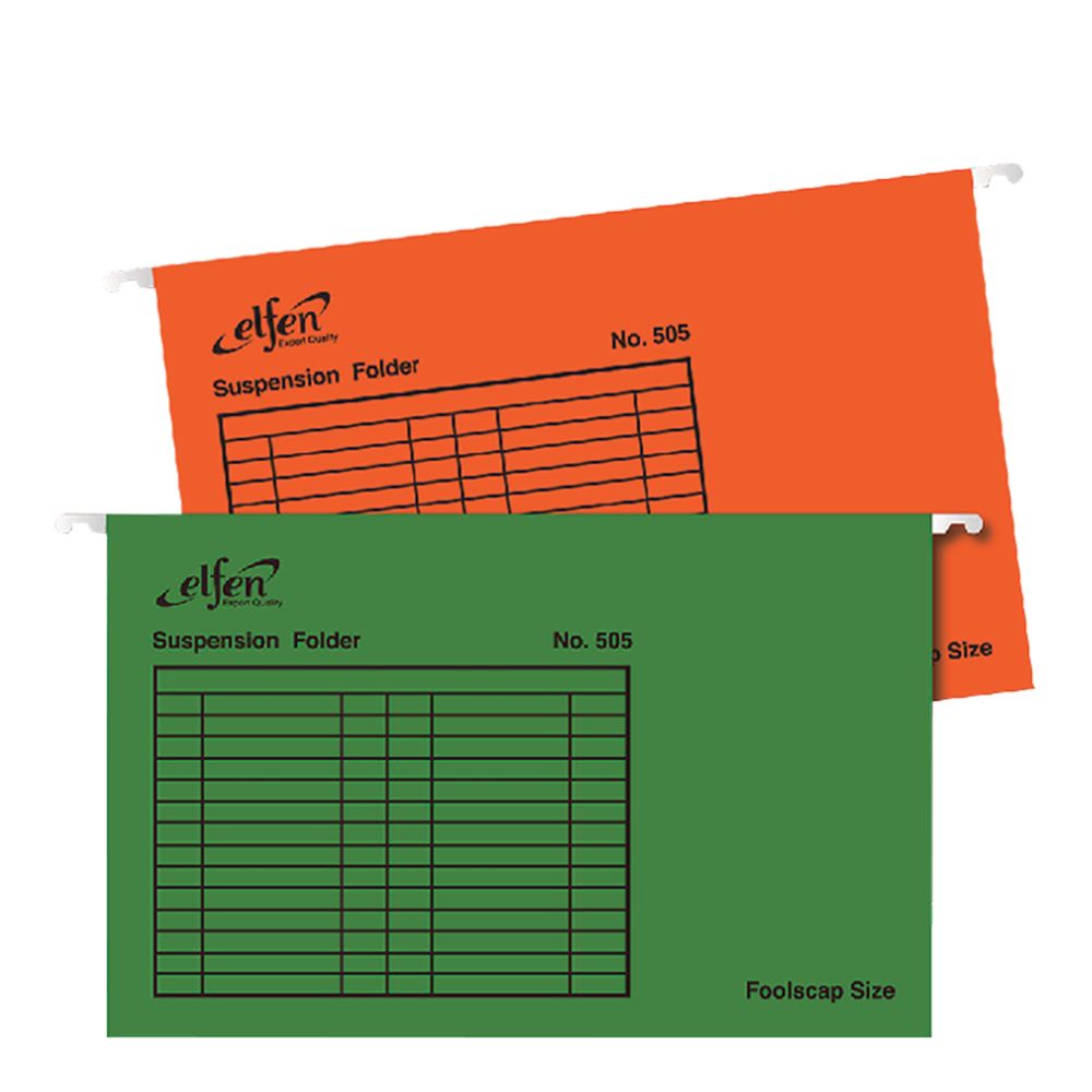 เอลเฟ่น-แฟ้มแขวน-f4-สีเขียว-ส้ม-แพ็ค-10-เล่ม101356elfen-hanging-file-f4-green-orange-10-pcs-pack