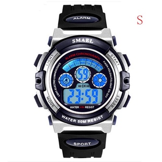 SMAEL Kids Watches Boys Quartz Wristwatches Student Sport Watches 50M Waterproof Alarm Clock 0508 Children Watches LED D