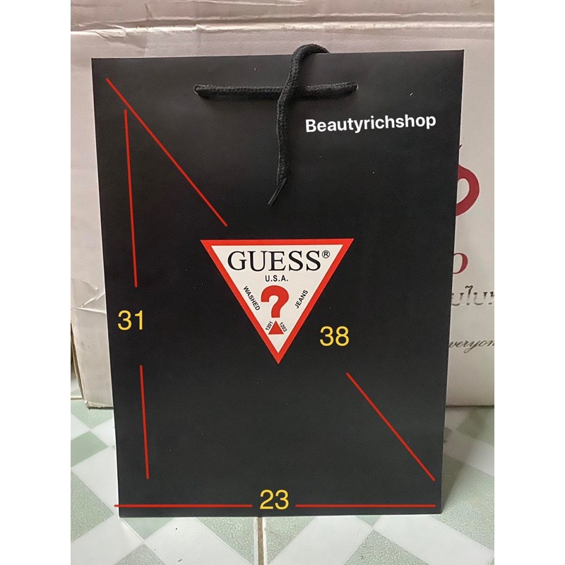 ถุงกระดาษแบรนด์แท้-guess-เกสส์-ถุงผ้าเกรส