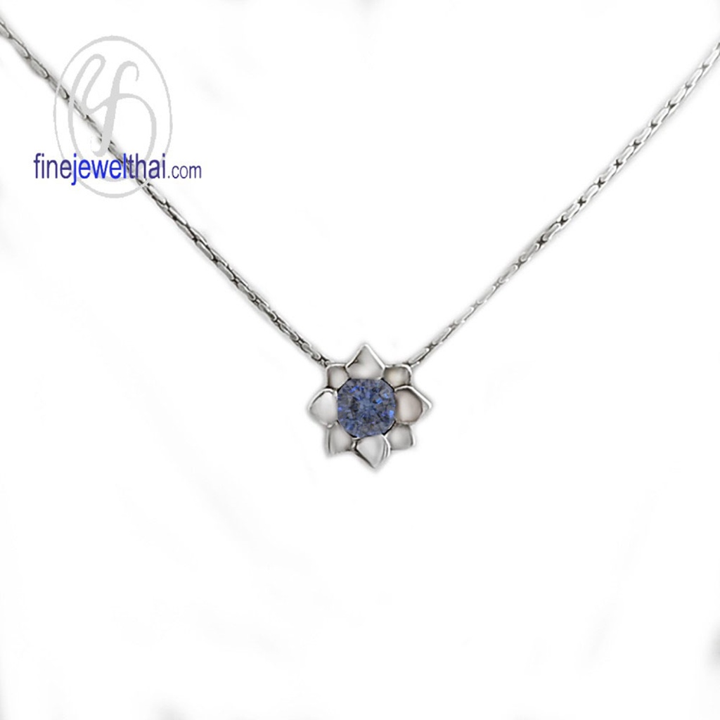 finejewelthai-จี้ไพลิน-ไพลิน-จี้พลอย-พลอยประจำเดือนเกิด-blue-sapphire-silver-pendant-birthstone-p1058bl00e