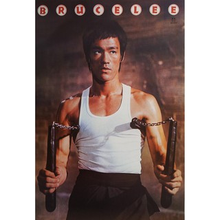 โปสเตอร์ ดารา หนัง บรูซลี Bruce Lee Poster - The Way of the Dragon POSTER 21"x30" KUNG FU FIGHTING v9