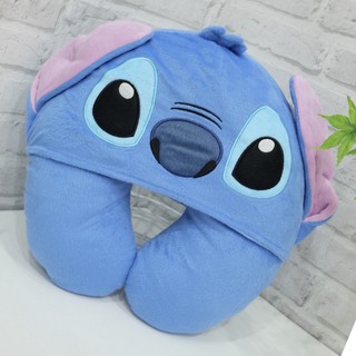 (ลิขสิทธิ์แท้ ส่งฟรี) หมอนรองคอ สติช Stitch ลีโล แอนด์ สติทช์ Lilo & Stitch